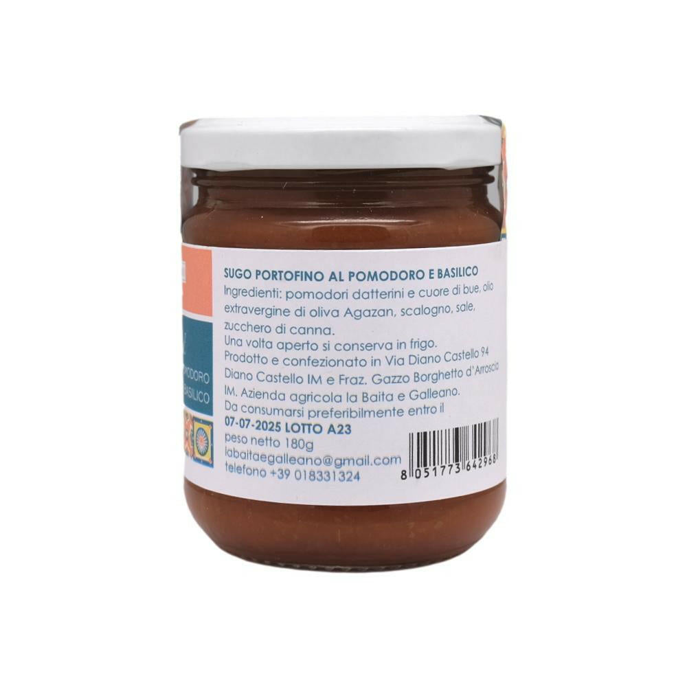Sugo Portofino al pomodoro e basilico La Baita & Galleano