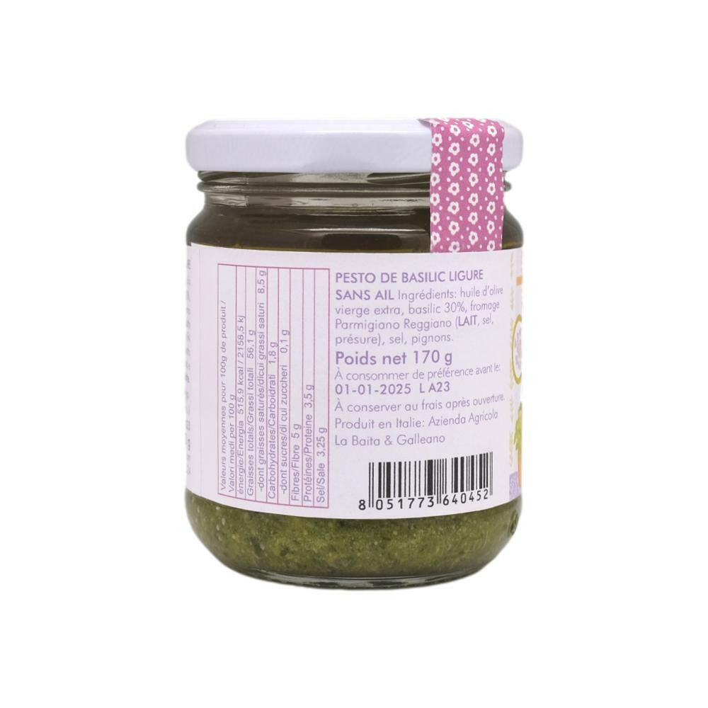 Pesto di basilico alla ligure senza aglio La Baita & Galleano
