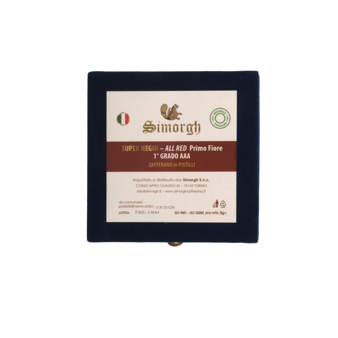 Zafferano in pistilli con mortaio Super Negin All Red Primo fiore AAA Iraniano Luxury Version - Vettovaglia.com