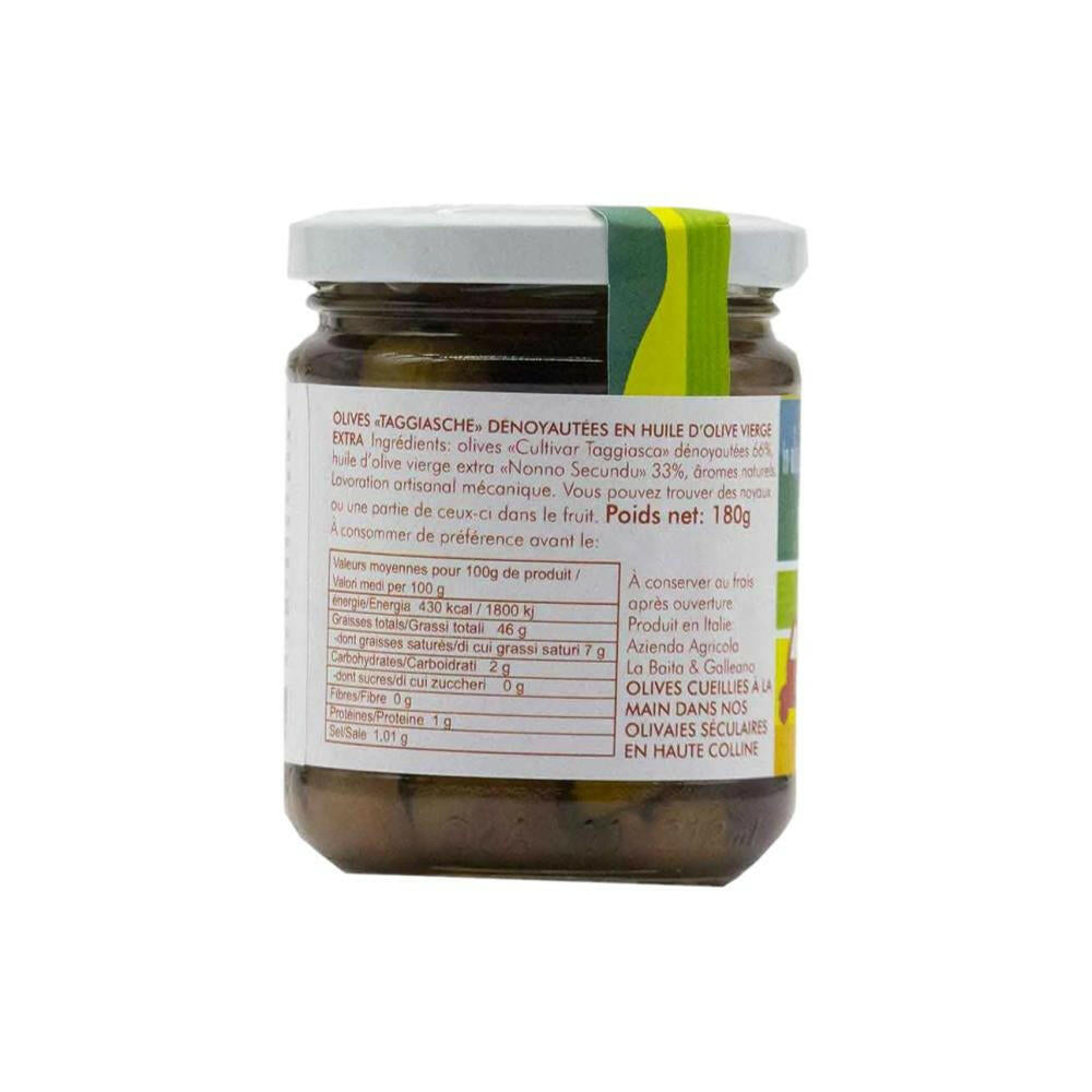Olive Taggiasche denocciolate in olio extra vergine d'oliva La baita & Galleano