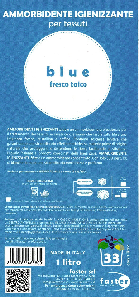 Ammorbidente Igienizzante Blue LavaVerde - Vettovaglia.com